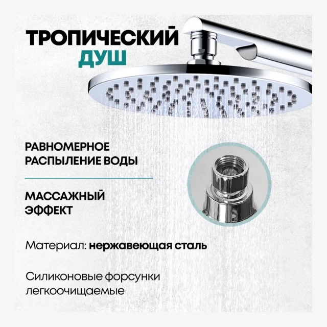Душевая система скрытого монтажа Grocenberg GB5090 Хром