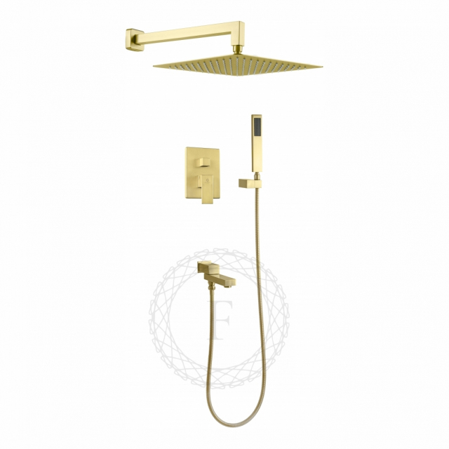 Душевая система скрытого монтажа FILARETE Fing FL1040 (Матовое золото)