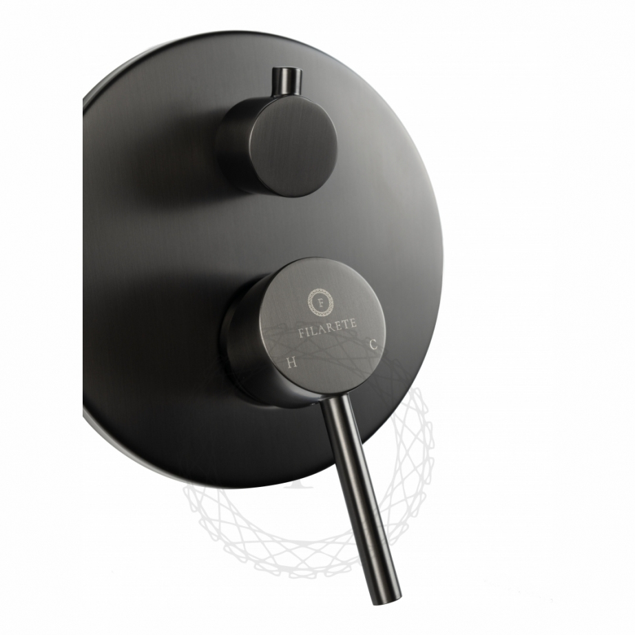 Душевая система скрытого монтажа FILARETE Roun FL1023 (Графит)
