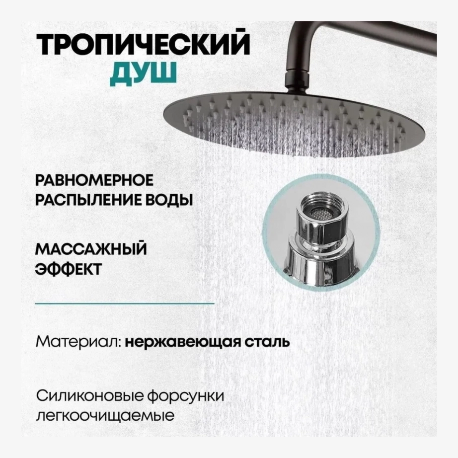 Душевая система Grocenberg GB7099 Графит