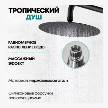 Душевая система Grocenberg GB7099 Чёрный матовый