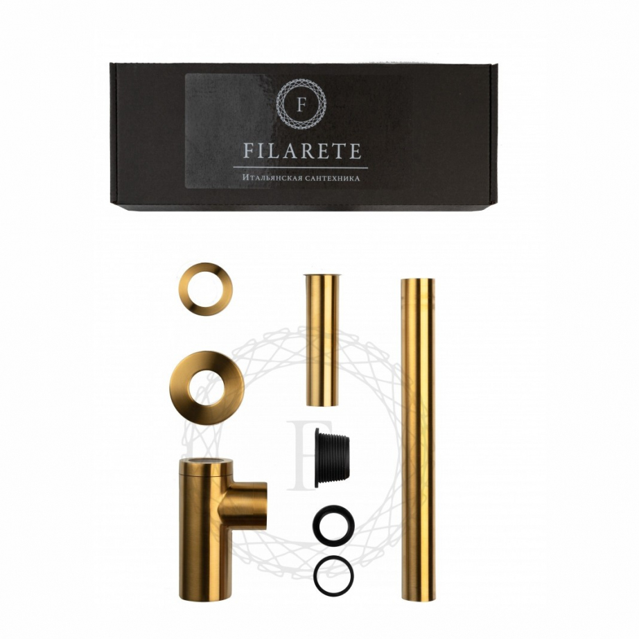 Сифон для раковины FILARETE FL70 (золотой брашированный)