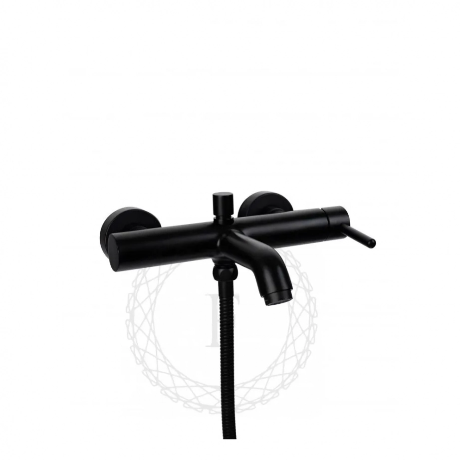 Смеситель для ванны с душем FILARETE Roun FL2120 (Черный матовый)