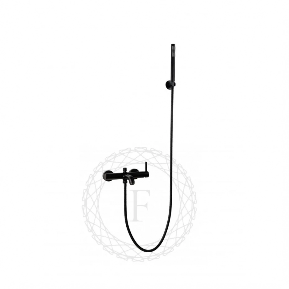 Смеситель для ванны с душем FILARETE Roun FL2120 (Черный матовый)