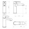 Cмеситель для раковины Hansberge H1033 Хром