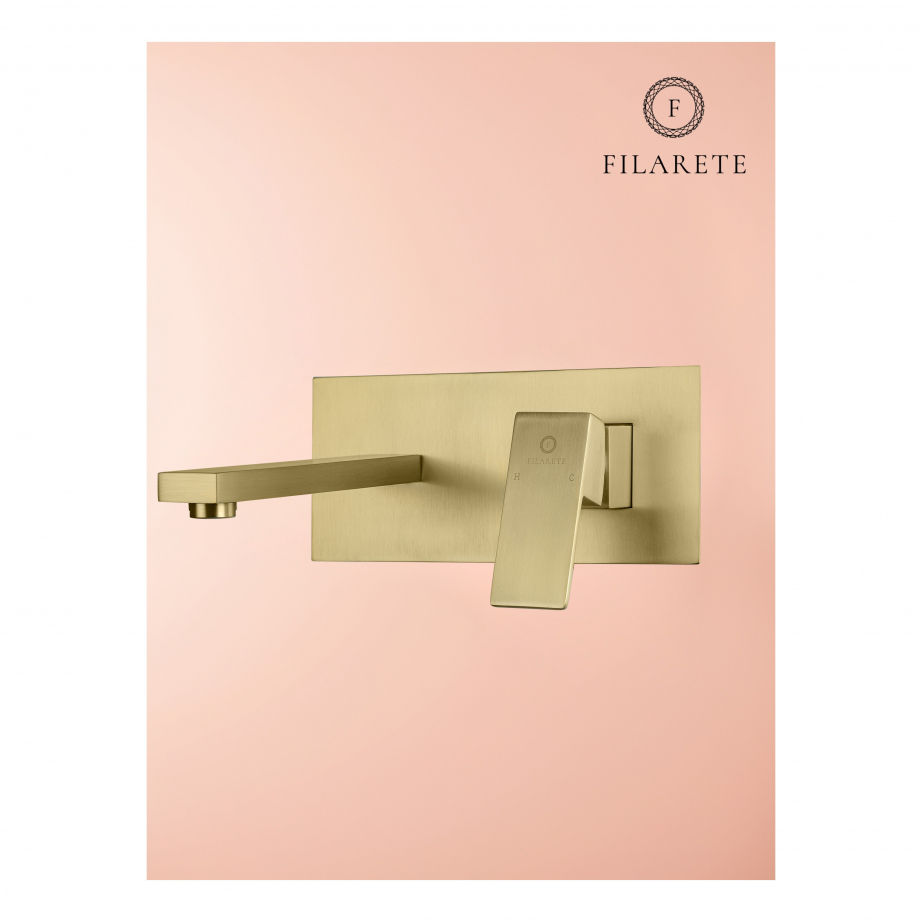 Cмеситель для раковины FILARETE Fing FL4040 (Матовое золото)
