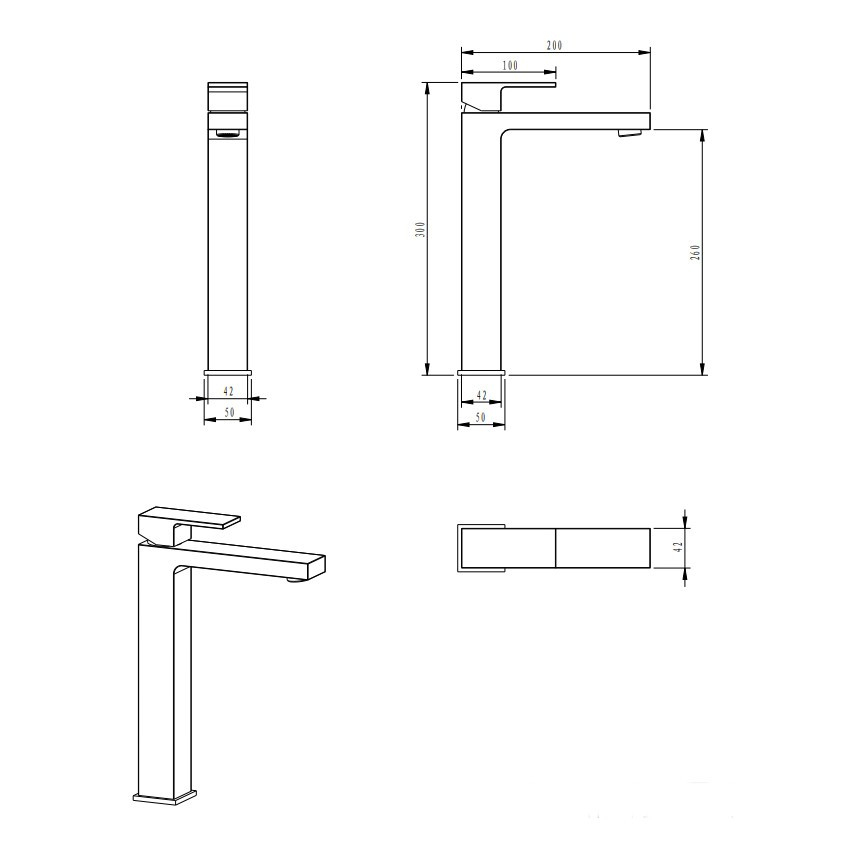 Cмеситель для раковины FILARETE Fing FL6040 (Никель)