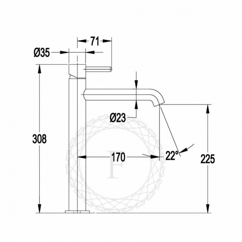 Cмеситель для раковины FILARETE Roun FL6020 (Никель)