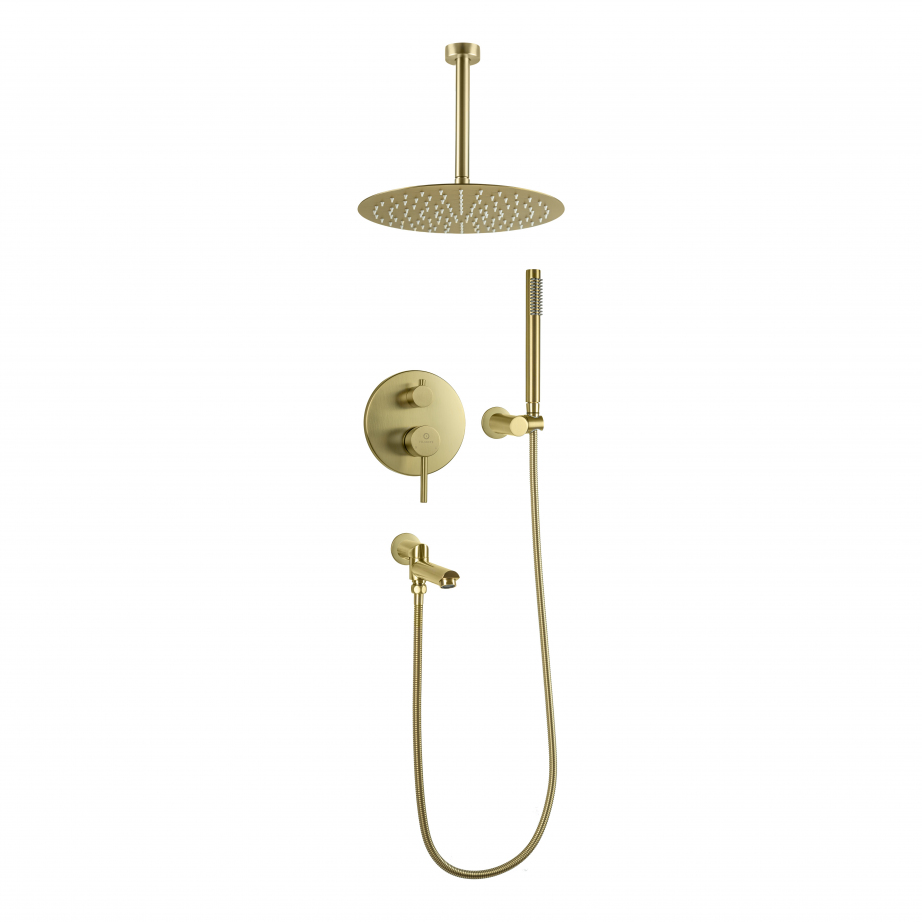 Душевая система скрытого монтажа FILARETE Roun FL1022 (Матовое золото)